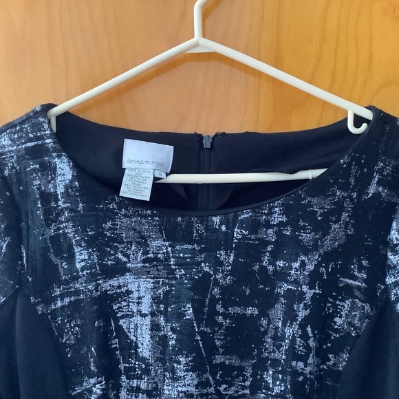 Long sleeve dress sz 8 black/silver - Picture 4 of 4